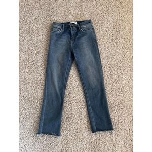 Current/Elliott Jeans Womens Size 26 High rise Skinny Raw hem Light wash